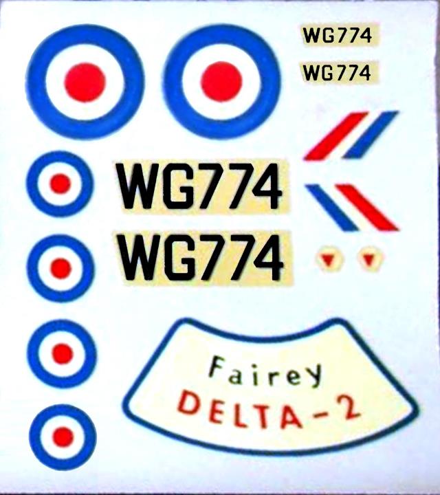 Декаль Air Lines 7908 Fairey Delta 2